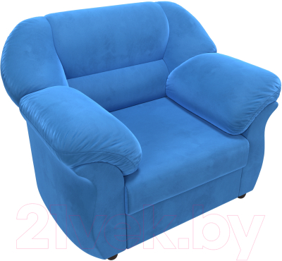 Кресло мягкое Лига Диванов Карнелла / 109611 (велюр голубой)