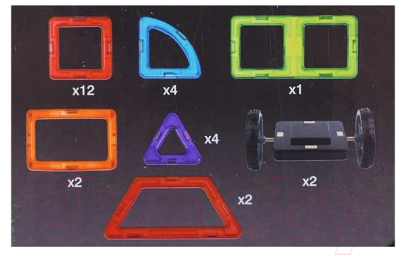 Конструктор магнитный Play Smart Цветные магниты / 2472 (27эл)