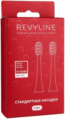 Набор насадок для зубной щетки Revyline RL 070 / 7316 (2шт, красный)