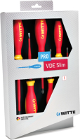 Набор отверток Witte Диэлектрических Pro VDE Slim / 670080216 - 