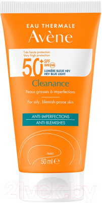 Крем солнцезащитный Avene Cleanance Флюид для проблемной кожи SPF 50+ (50мл)