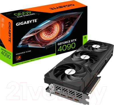 Видеокарта Gigabyte GeForce RTX 4090 Windforce V2 24G (GV-N4090WF3V2-24GD)