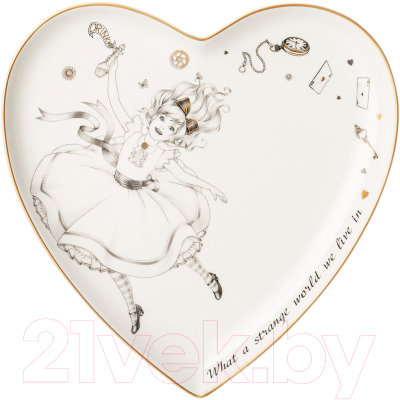 Тарелка столовая обеденная Lefard Wonderland Сердце / 590-537