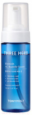 Пенка для умывания Tony Moly Three-Herb Blemish AC Bubble Foam Для проблемной кожи (150мл)