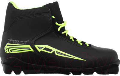 Ботинки для беговых лыж Winter Star Comfort SNS / 9796180 (р.38, черный/лайм/неон)