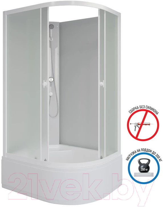 Душевая кабина Niagara Promo P100/80/40L/MT/BK 100x80x195 — фото 3