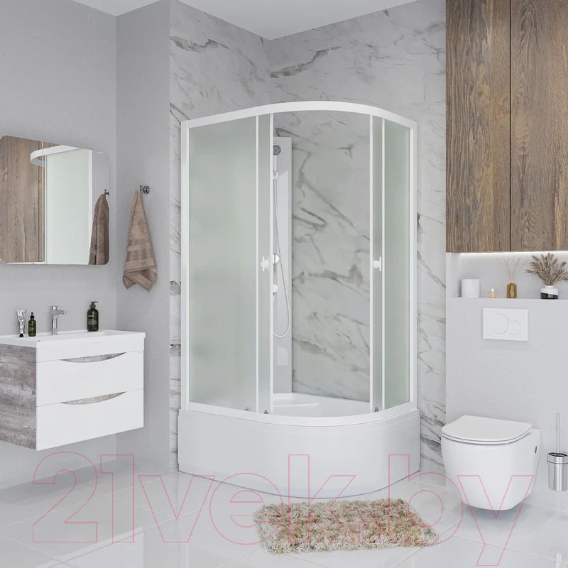 Душевая кабина Niagara Promo P100/80/40L/MT/BK 100x80x195 — фото 4