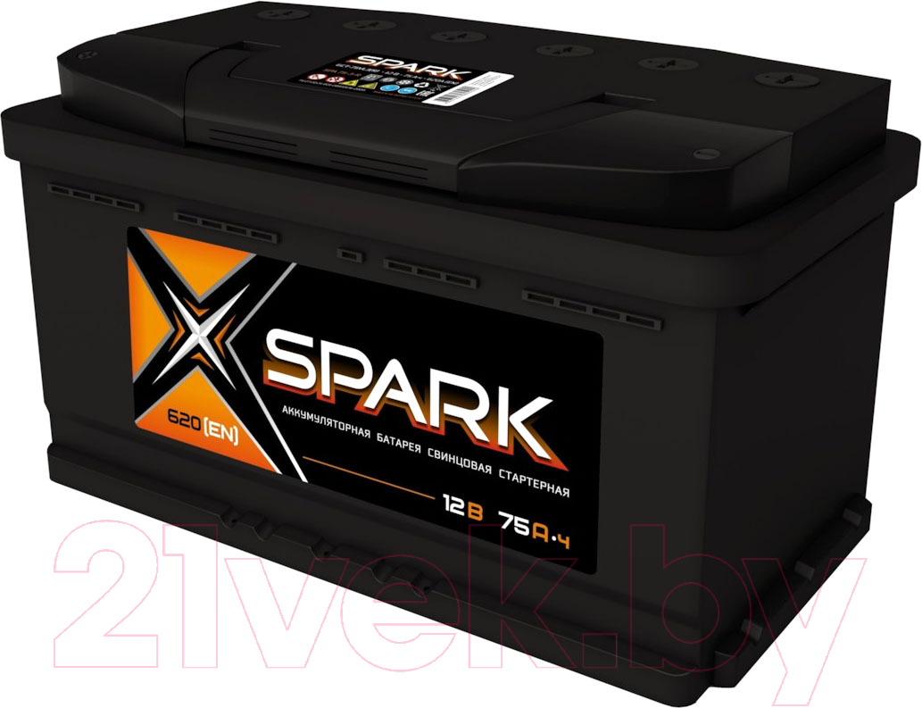 Автомобильный аккумулятор SPARK 620A (EN) R+ / SPA75-3-R