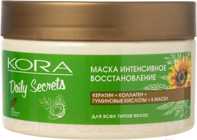 Маска для волос Kora Интенсивное восстановление для всех типов волос (250мл)