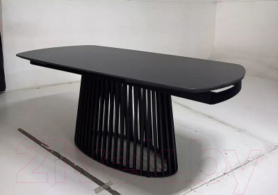 Обеденный стол M-City Desio 180 / 614M05357 (черный мрамор матовый/черный)