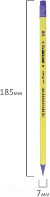 Набор простых карандашей Юнландия 880434 (100шт)