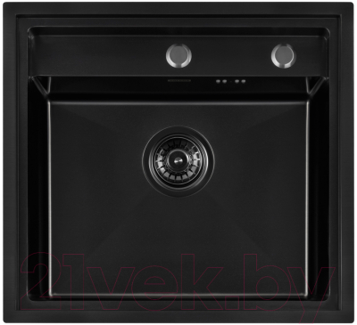 Мойка кухонная со смесителем Arfeka AF PVD Nano 52x49 + AF FSS304 + ZP DS (Black)
