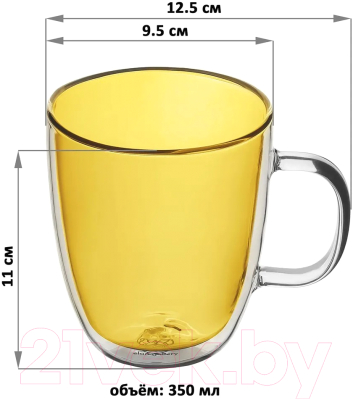 Набор кружек Elan Gallery Crystal Glass / 360165 (золото)