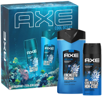 Набор косметики для тела Axe Cool Ocean Дезодорант-спрей 150мл+Гель для душа 250мл - 