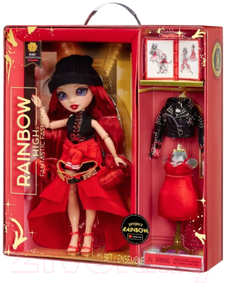 Кукла с аксессуарами Rainbow High Fantastic Руби / 42098 (красный)