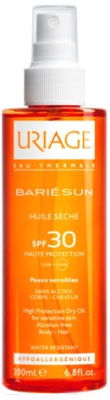 Спрей солнцезащитный Uriage Bariesun SPF 30 Сухое масло (200мл)