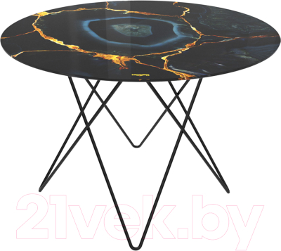 Журнальный столик Sheffilton SHT-TU37/ТТ32 60 (черный муар/титановый кварц)