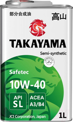Моторное масло Takayama Safetec 10W40 A3/B4 SL / 605590 (1л)