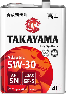 Моторное масло Takayama Adaptec 5W30 ILSAC GF-5 SN / 605585 (4л)