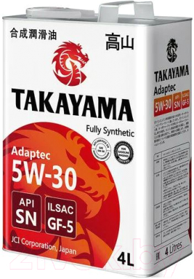 Моторное масло Takayama Adaptec 5W30 ILSAC GF-5 SN / 605585 (4л)