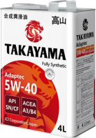 Моторное масло Takayama Adaptec 5W40 A3/B4 SN/CF / 605587 (4л) - 