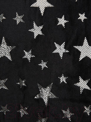 Плед TexRepublic Shick Звезды лазер Евро / 93435 (серебристый/черный)