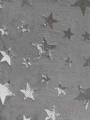 Плед TexRepublic Shick Звезды лазер Евро / 93437 (серебристый/серый)