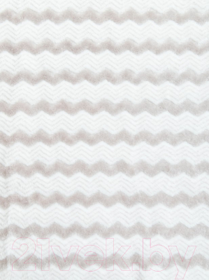 Плед TexRepublic Absolute Зигзаг двухцветный Flannel 150x200 / 92568 (серый)
