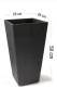 Миниатюра изображения товара Вазон Multy Home Sonata EU5100008 (черный сланец)