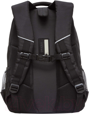 Школьный рюкзак Grizzly RU-430-2 (черный/красный)
