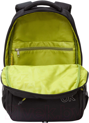 Школьный рюкзак Grizzly RU-430-7 (черный/салатовый)