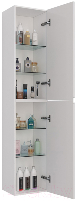 Шкаф-пенал для ванной LEMARK Veon 35 / LM01V35P (белый глянец)
