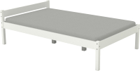 Полуторная кровать Dyatel Навия 120x200 с настилом / HF-BS-060-WH (белый) - 