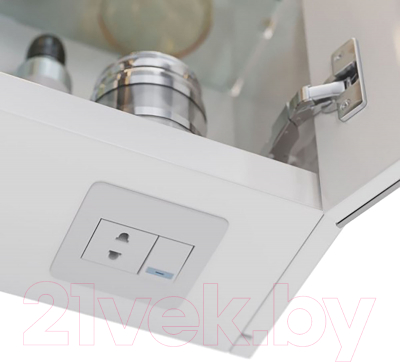 Шкаф с зеркалом для ванной LEMARK Zenon 100x80 / LM100ZS-Z (белый глянец)