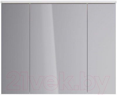 Шкаф с зеркалом для ванной LEMARK Zenon 100x80 / LM100ZS-Z (белый глянец)