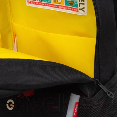Школьный рюкзак Grizzly RB-451-4 (черный/серый)