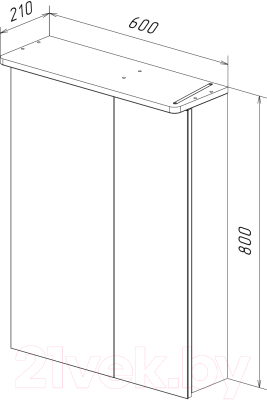 Шкаф с зеркалом для ванной LEMARK Zenon 60x80 / LM60ZS-Z (белый глянец)