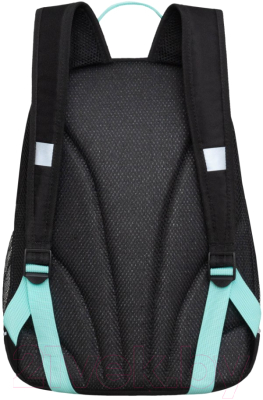 Школьный рюкзак Grizzly RG-463-1 (черный/мятный)