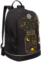 Школьный рюкзак Grizzly RG-463-3 (черный/золото) - 