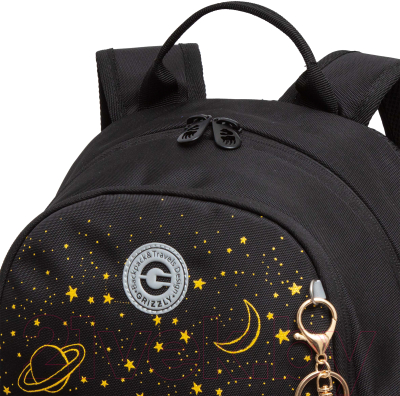 Школьный рюкзак Grizzly RG-463-3 (черный/золото)