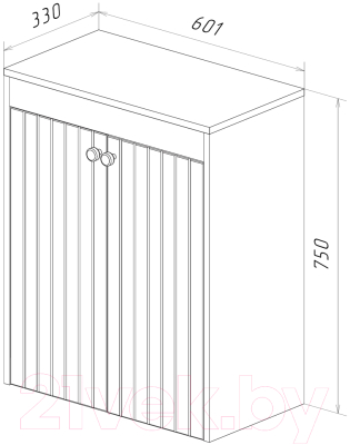 Шкаф для ванной LEMARK Romance 60 / LM07R35N-SH (белый глянец)