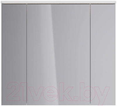 Шкаф с зеркалом для ванной LEMARK Zenon 90x80 / LM90ZS-Z (белый глянец)