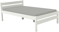 Двуспальная кровать Dyatel Бора 160x200 с настилом / HF-BS-035-WH (белый) - 