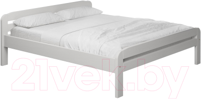 Полуторная кровать Dyatel Бодо 120x200 с настилом / HF-BS-037-WH (белый)