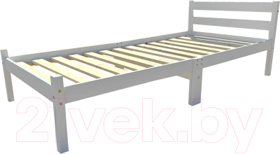 Изображение товара Односпальная кровать Dyatel Луна 90x200 с настилом (белый)