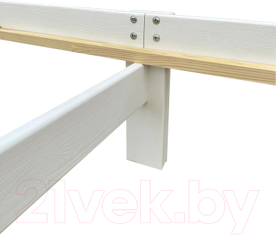 Изображение товара Односпальная кровать Dyatel Луна 90x200 с настилом (белый)