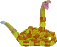 Игрушка антистресс Klixx Creaturez Гремучая змея / KX130RO (оранжевый) - 