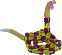 Игрушка антистресс Klixx Creaturez Гремучая змея / KX130RP (фиолетовый) - 