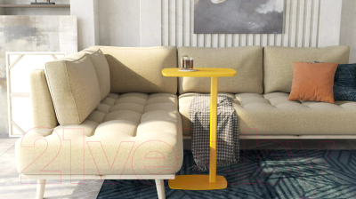 Приставной столик Калифорния мебель Дей (желтый)