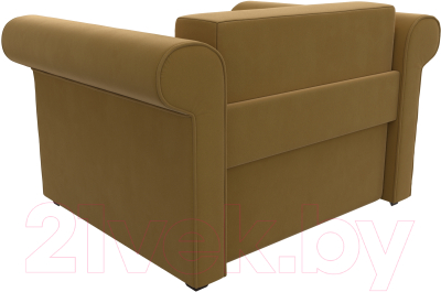 Кресло-кровать Лига Диванов Берли / 110340 (микровельвет желтый)